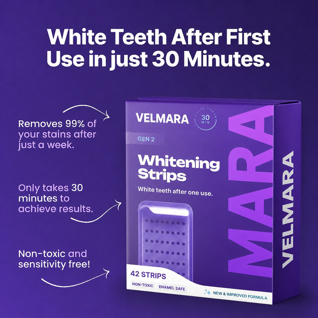 Purple Teeth Whitening Strips VIP